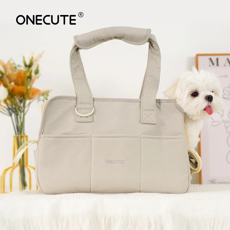 Portable Cotton Pet Carrier Shoulder Bag | Small Dogs & Cats