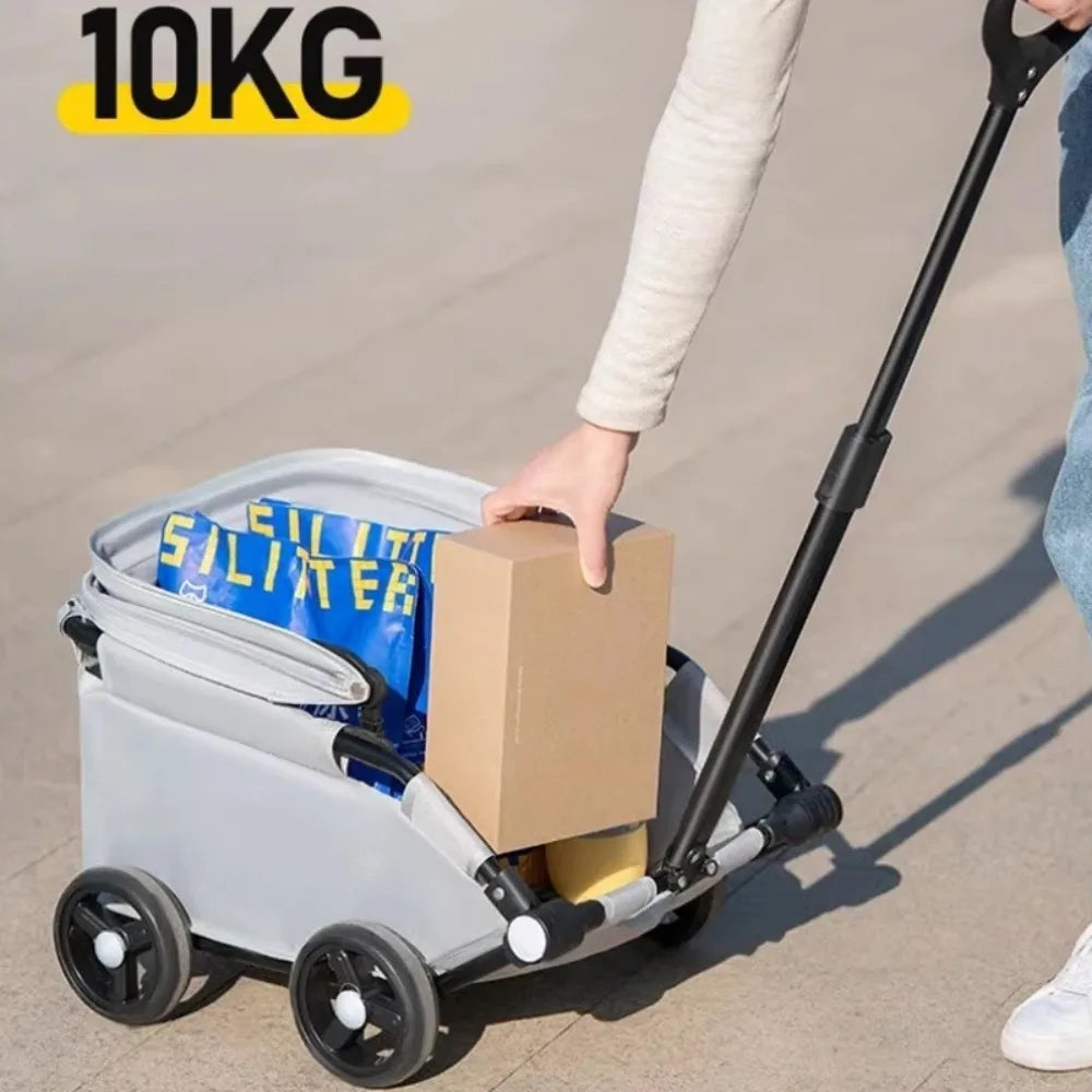 Roll & Stroll Pet Stroller – Lightweight Foldable 4-Wheel Carrier for Cats & Dogs