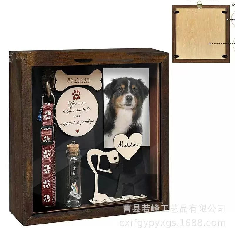 Wooden Pet Memorial Shadow Box Frame