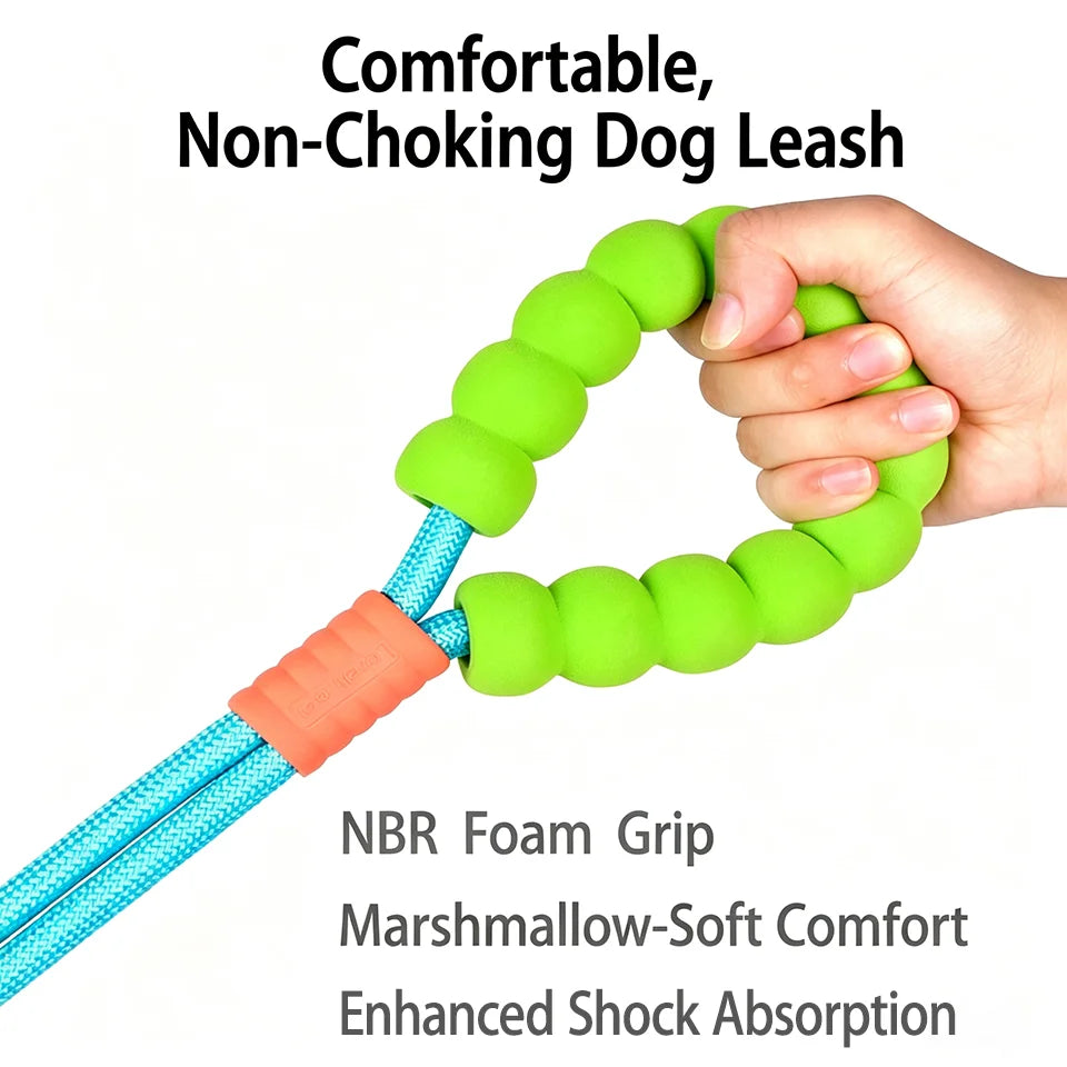 No-Pull Dual-Mode Dog Leash with Shock Absorber