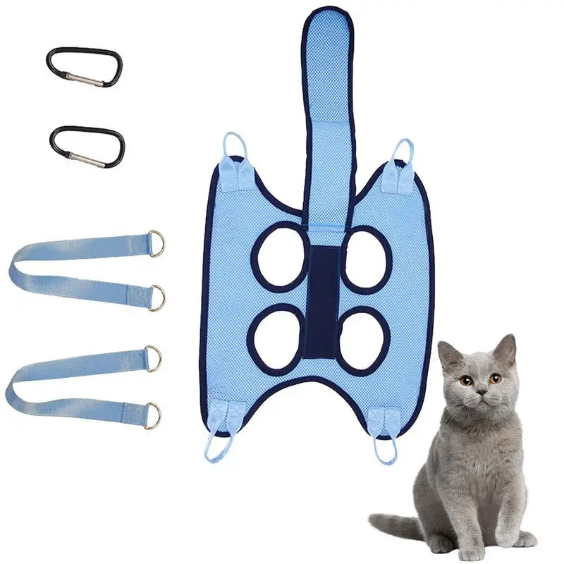 Pet Grooming Hammock with Anti-Scratch Security Strap