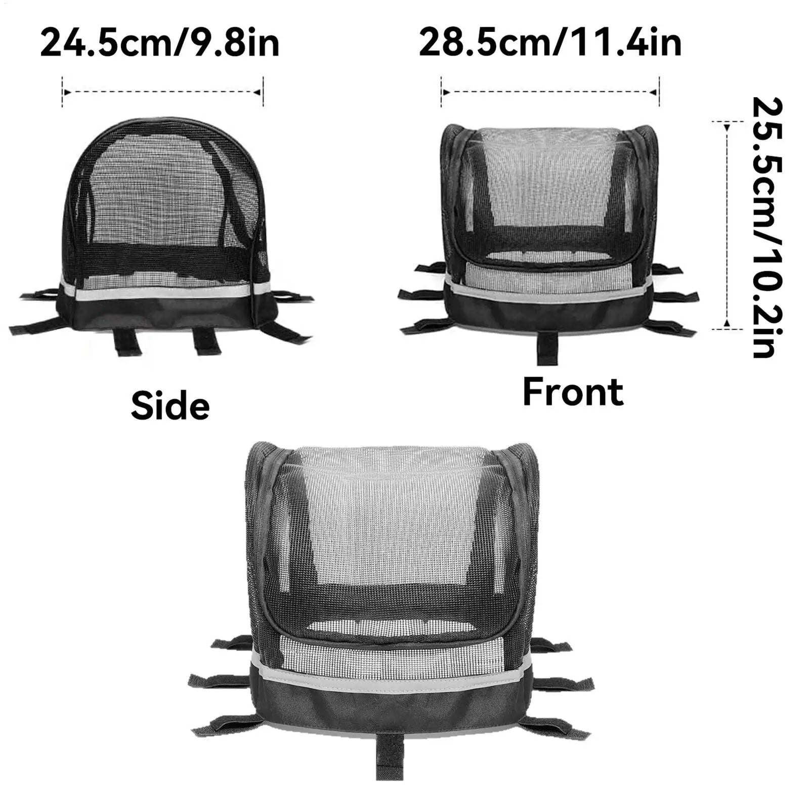 Pet Bicycle Handlebar Basket with Mesh Window — Shock-Absorbing Bike Carrier for Small Dogs & Cats