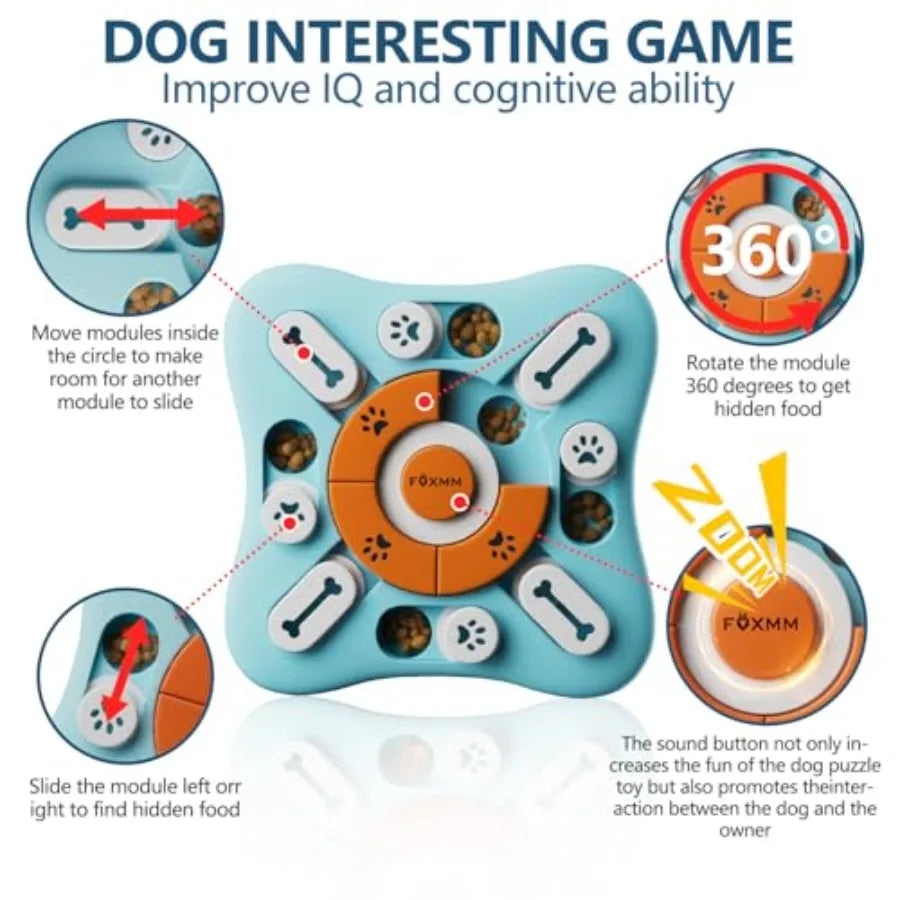 Interactive Dog Treat Puzzle & Slow Feeder