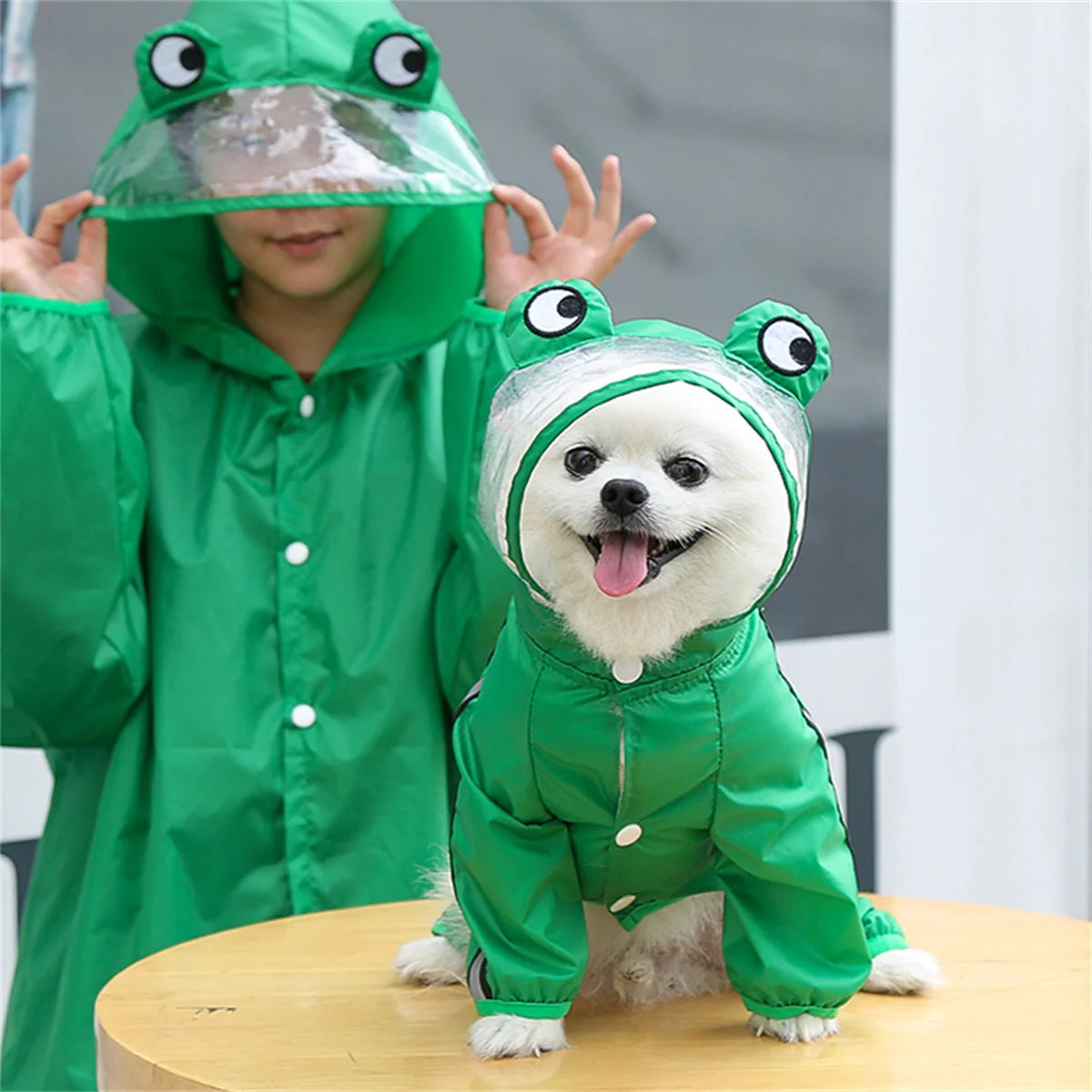 Waterproof Dog Raincoat with Hood – Reflective Adjustable Rain Jacket for Small to Large Dogs