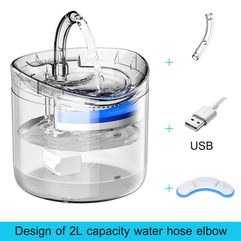 Automatic Pet Water Fountain with Carbon Filter – 2L