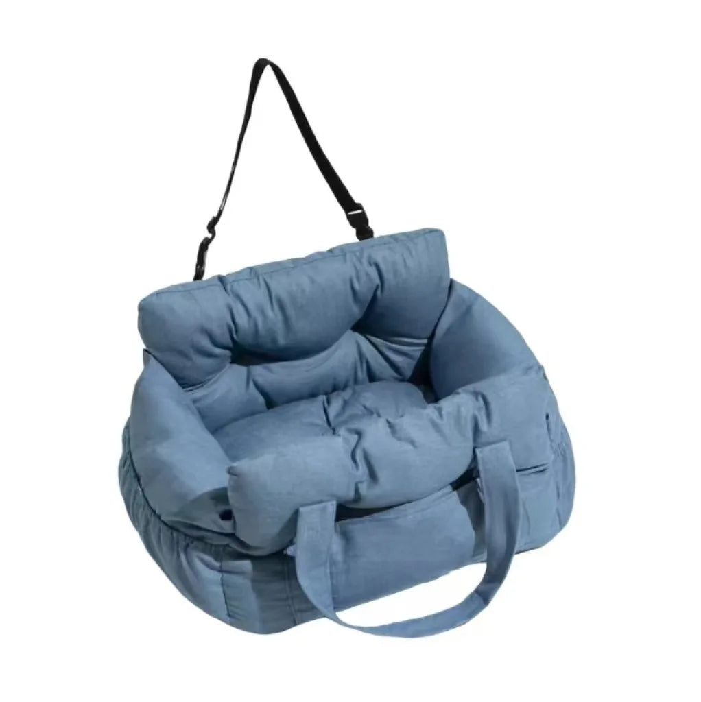 Non-Slip Dog Car Seat with Safety Belt | Washable & Breathable