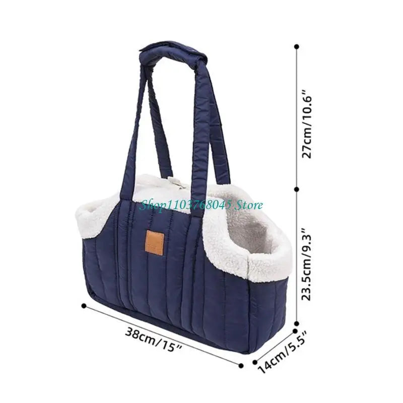 Soft Cat Carrier Handbag – Breathable Shoulder Bag for Cats & Small Dogs