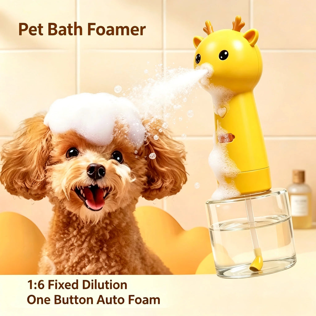 Electric Pet Bath Foam Maker – One-Touch Foaming Machine for Dogs & Cats