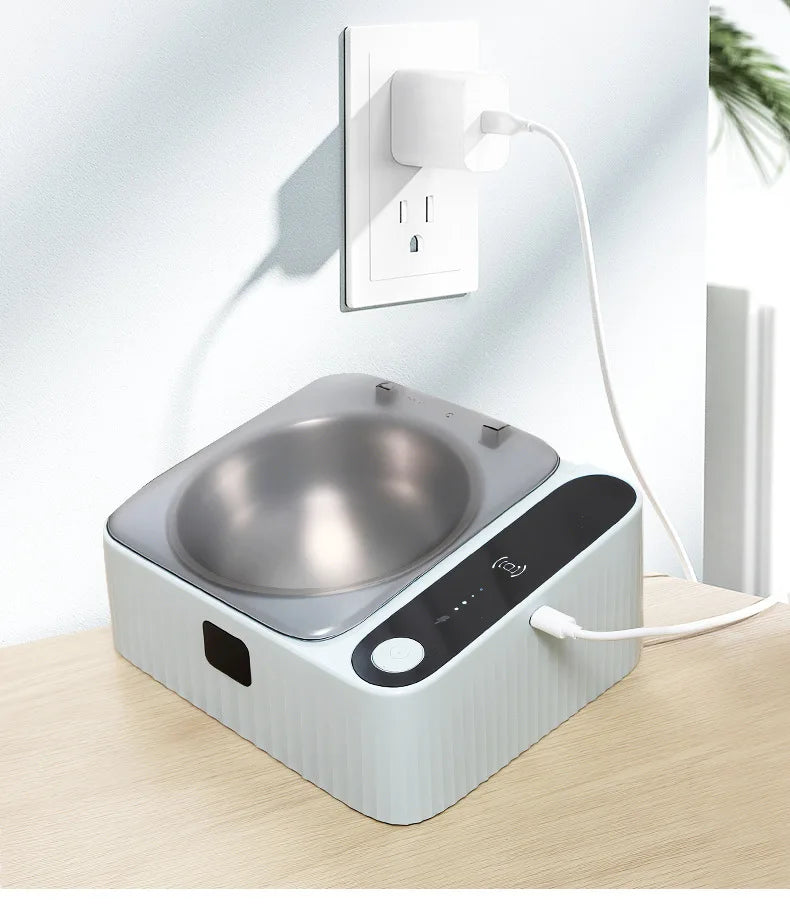 Smart Infrared Auto-Open Cat Bowl | Stainless Steel with Dustproof Lid