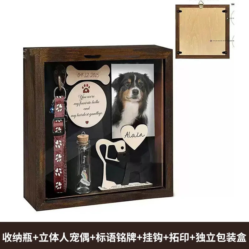 Wooden Pet Memorial Shadow Box Frame