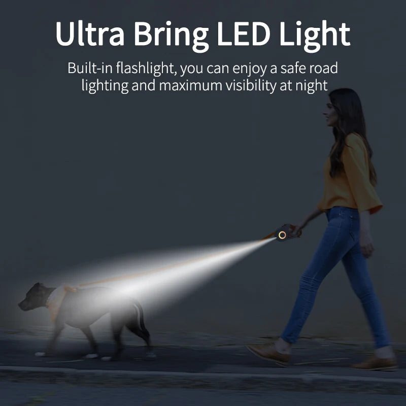 Retractable LED Dog Leash