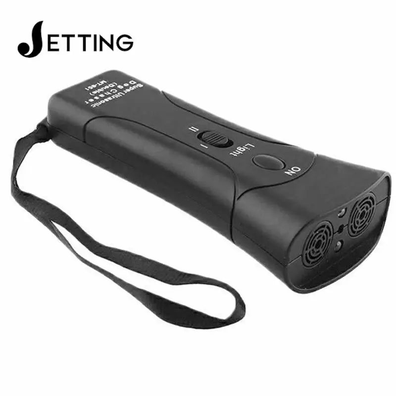 Ultrasonic Dog Repeller & Training Device with Flashlight – 125dB, Portable
