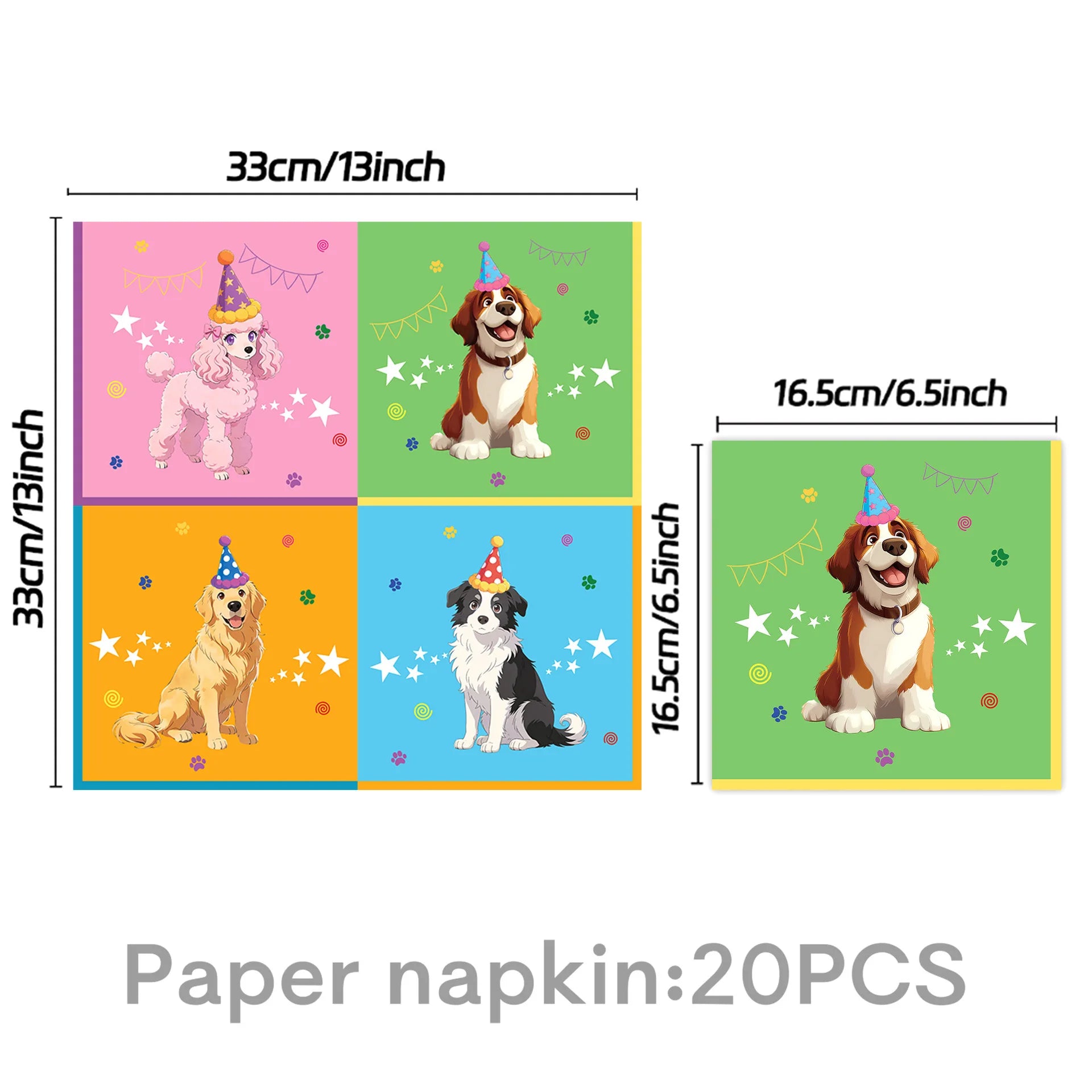 Dog Birthday Party Decoration Set – Banner, Balloons & Cake Decor for Pets