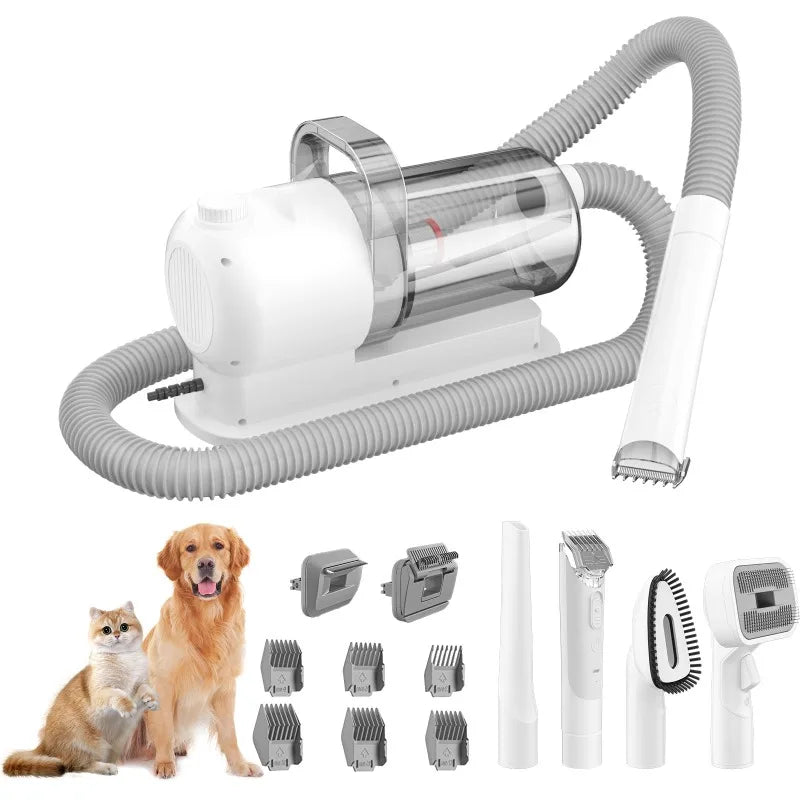 Zongyan Pet Grooming Vacuum Kit – 5-in-1 Hair Clipper for Dogs & Cats