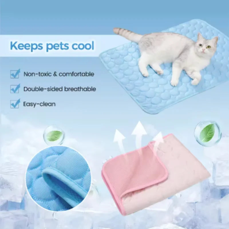 Self-Cooling Pet Mat | Washable Summer Bed for Dogs & Cats