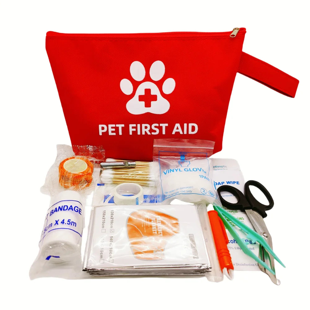 58-Piece Pet First Aid Kit for Dogs & Cats