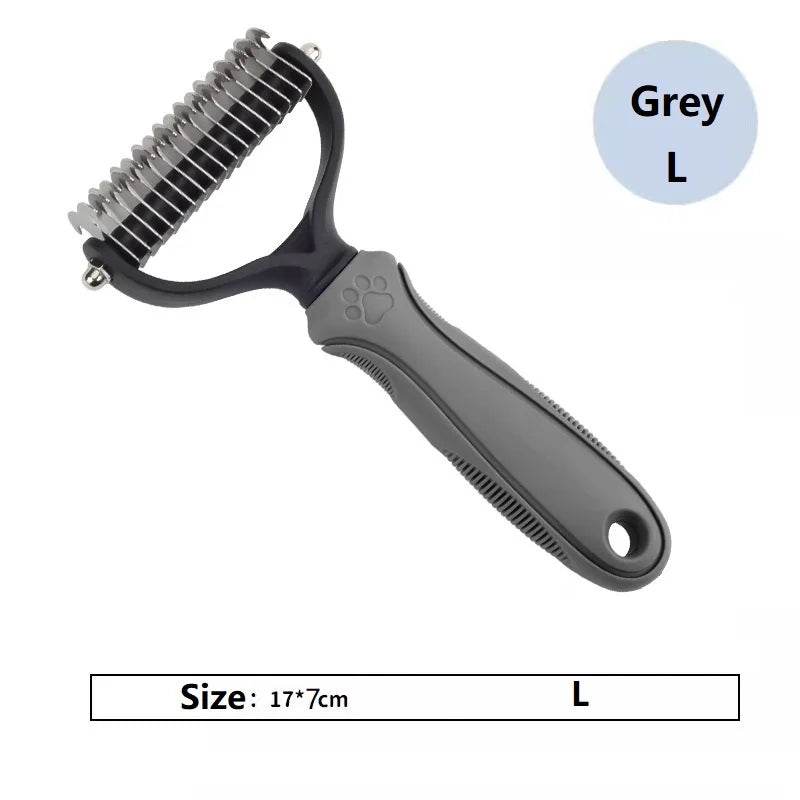 Pet Deshedding Brush – Dog & Cat Grooming Comb for Short & Long Hair