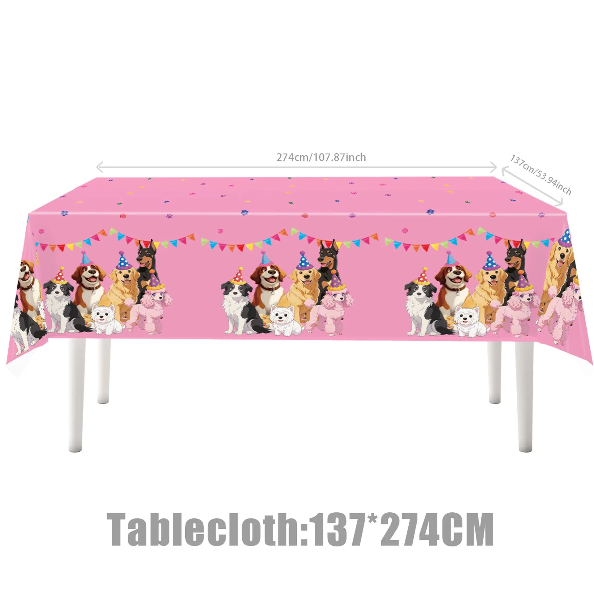 Dog Birthday Party Decoration Set – Banner, Balloons & Cake Decor for Pets