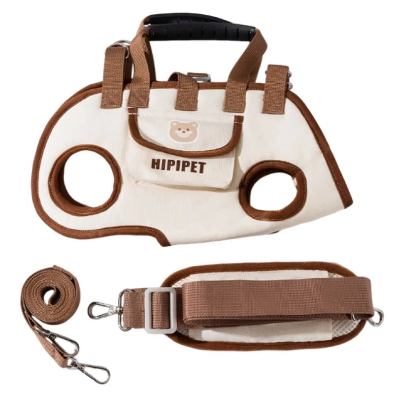 6-in-1 Dog Carrier Backpack — Breathable Canvas Pet Travel Bag for Small & Medium Dogs