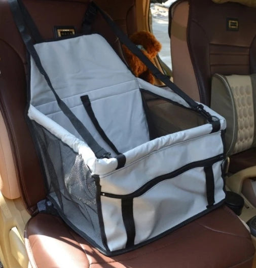 Waterproof Pet Car Seat Carrier & Hammock – Foldable Travel Bag for Small Dogs & Cats