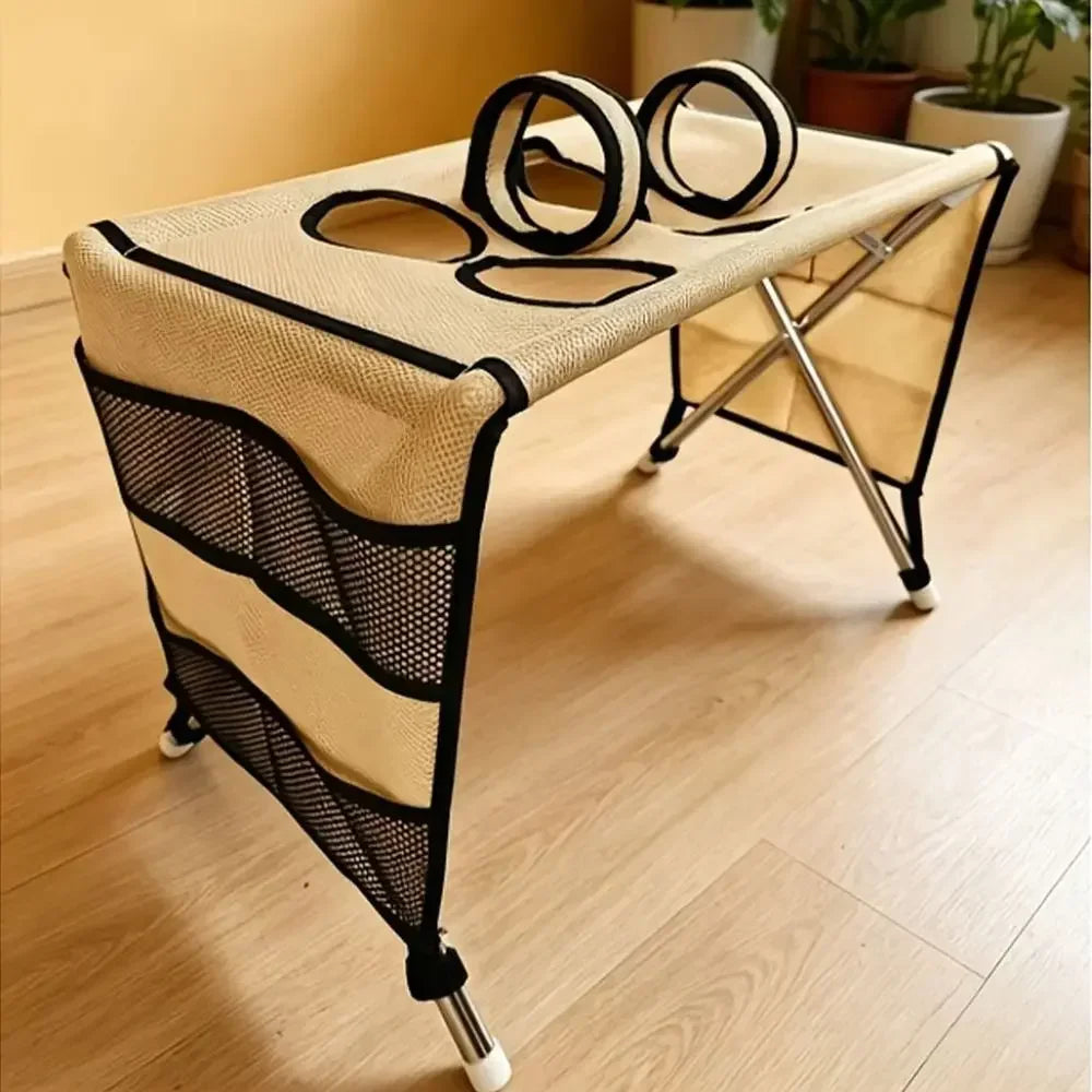 Folding Pet Grooming Hammock with Support Frame