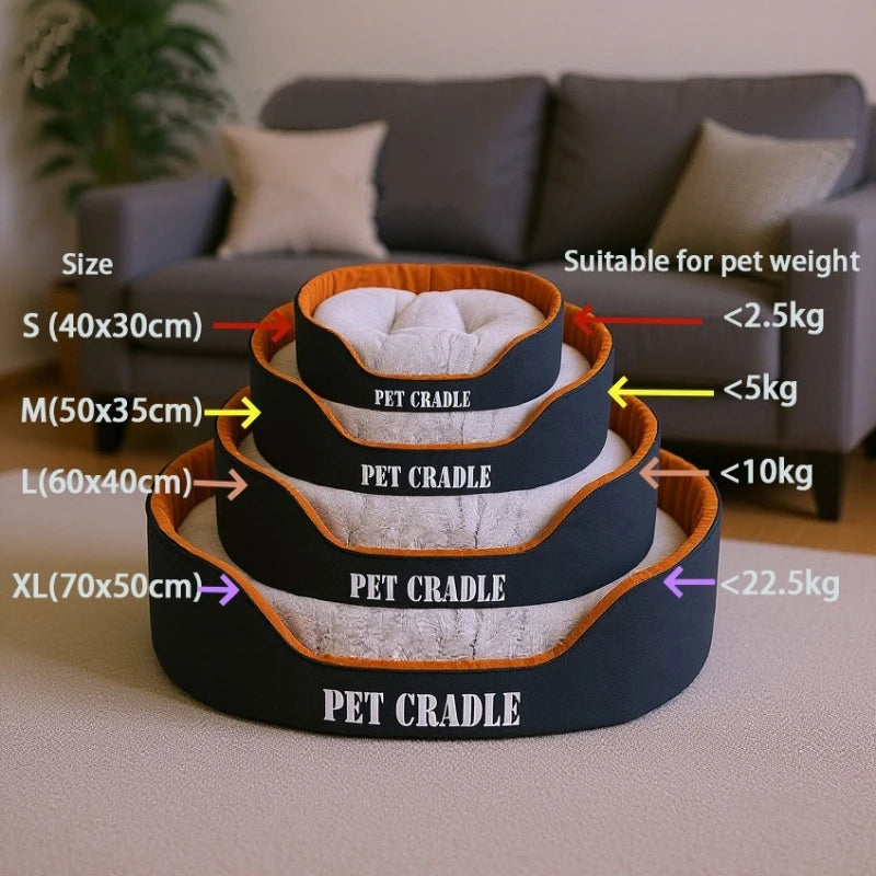 Universal Pet Bed for Cats & Dogs – Warm, Cozy All-Season Sleeping Nest