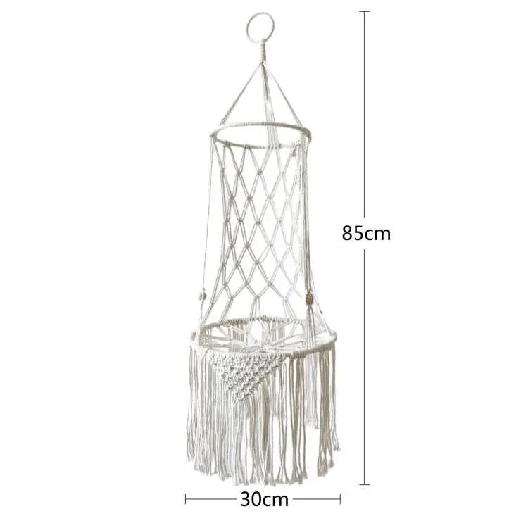 Bohemian Cat Hammock Swing Bed – Handwoven Cotton Macramé