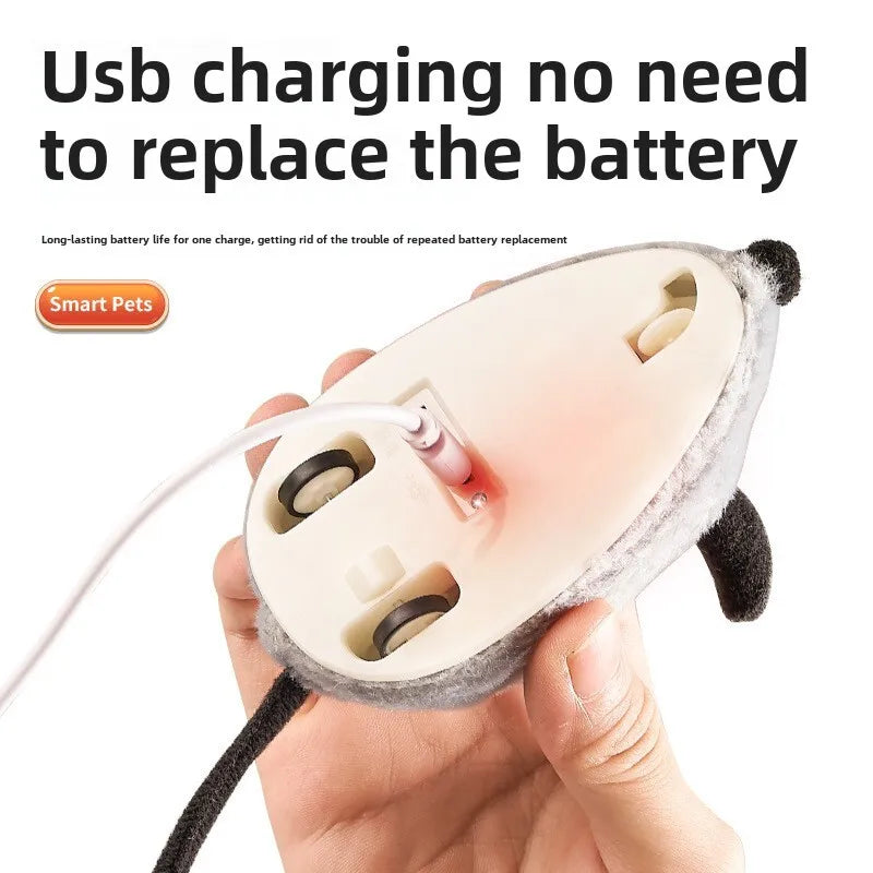 Product with USB charging cable held in a hand, labeled 'Smart Pets'.