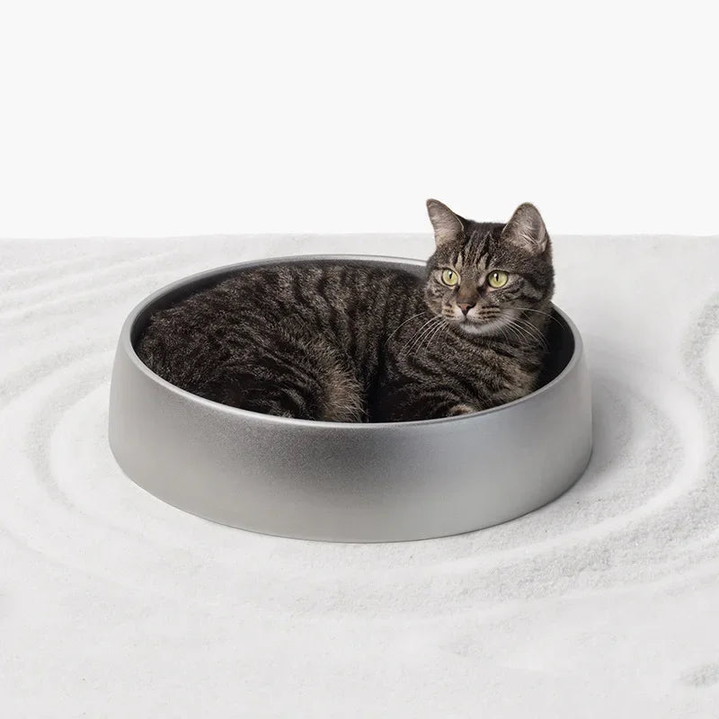 OIMG Aluminum Cooling Cat Bed – Waterproof Bowl Nest
