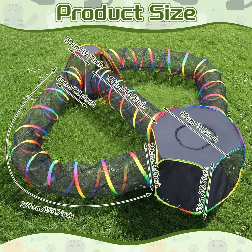 5-in-1 Pop-Up Mesh Cat Tent