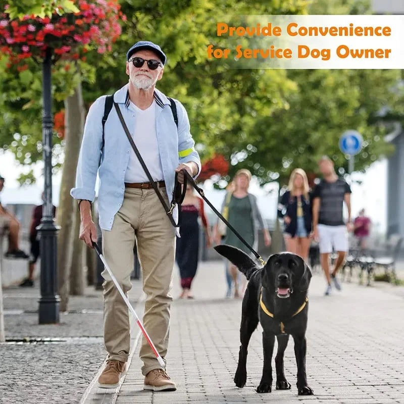 Genuine Leather Hands-Free Dog Leash – 7-in-1 Multi-Function Crossbody Lead