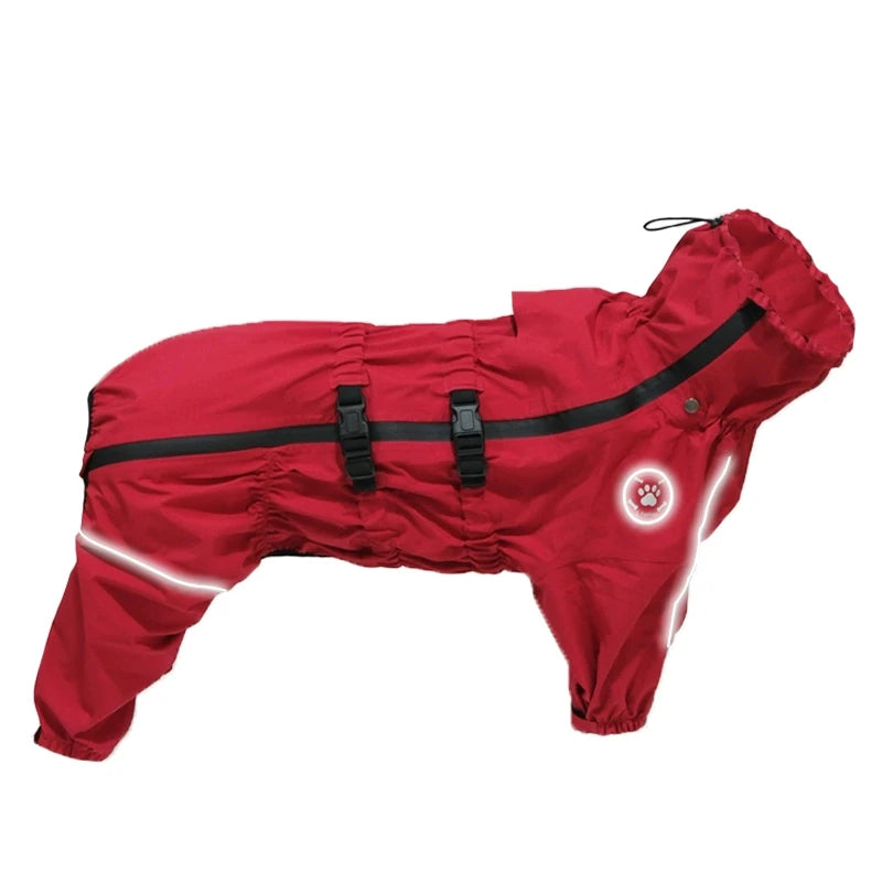 Waterproof Dog Raincoat with Reflective Strips – Adjustable Rain Jacket for Small, Medium & Large Dogs