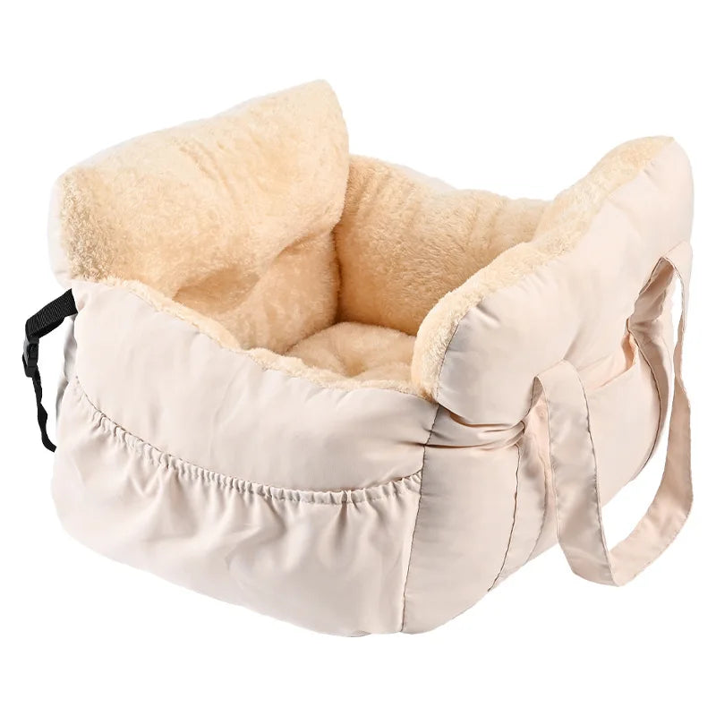 Non-Slip Dog Car Seat with Safety Belt | Washable & Breathable