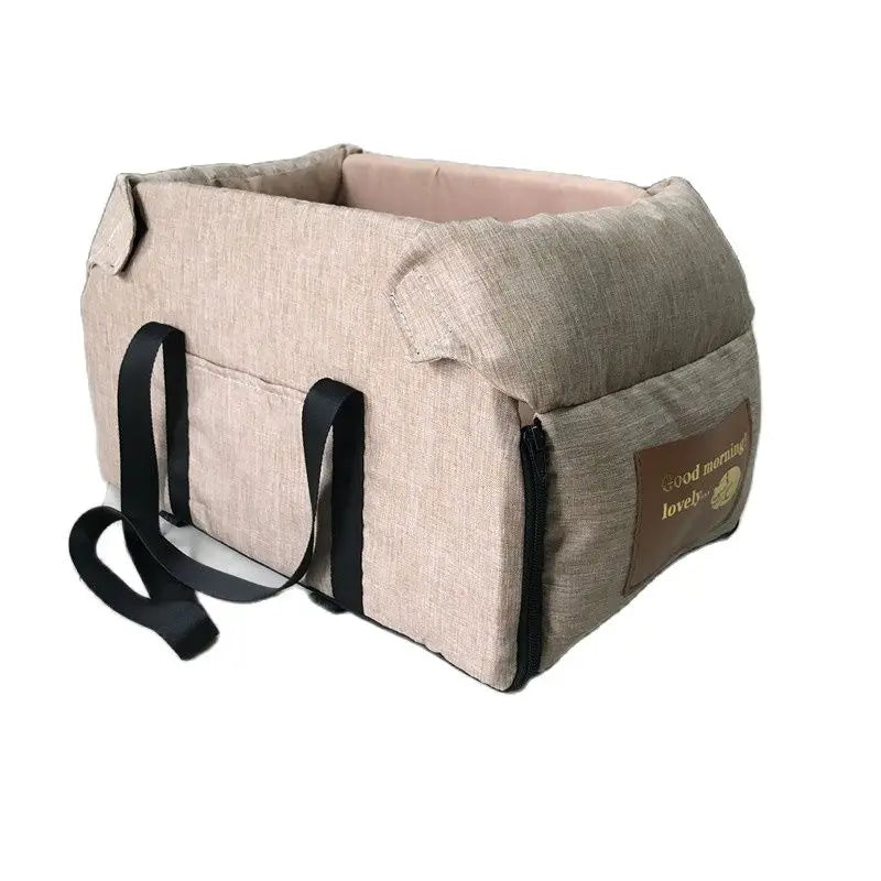 Portable Pet Car Seat Carrier — Soft Waterproof Travel Bed for Small Dogs & Cats