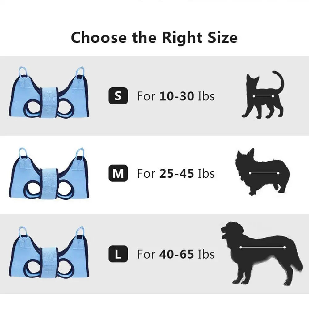 Pet Grooming Hammock with Anti-Scratch Security Strap