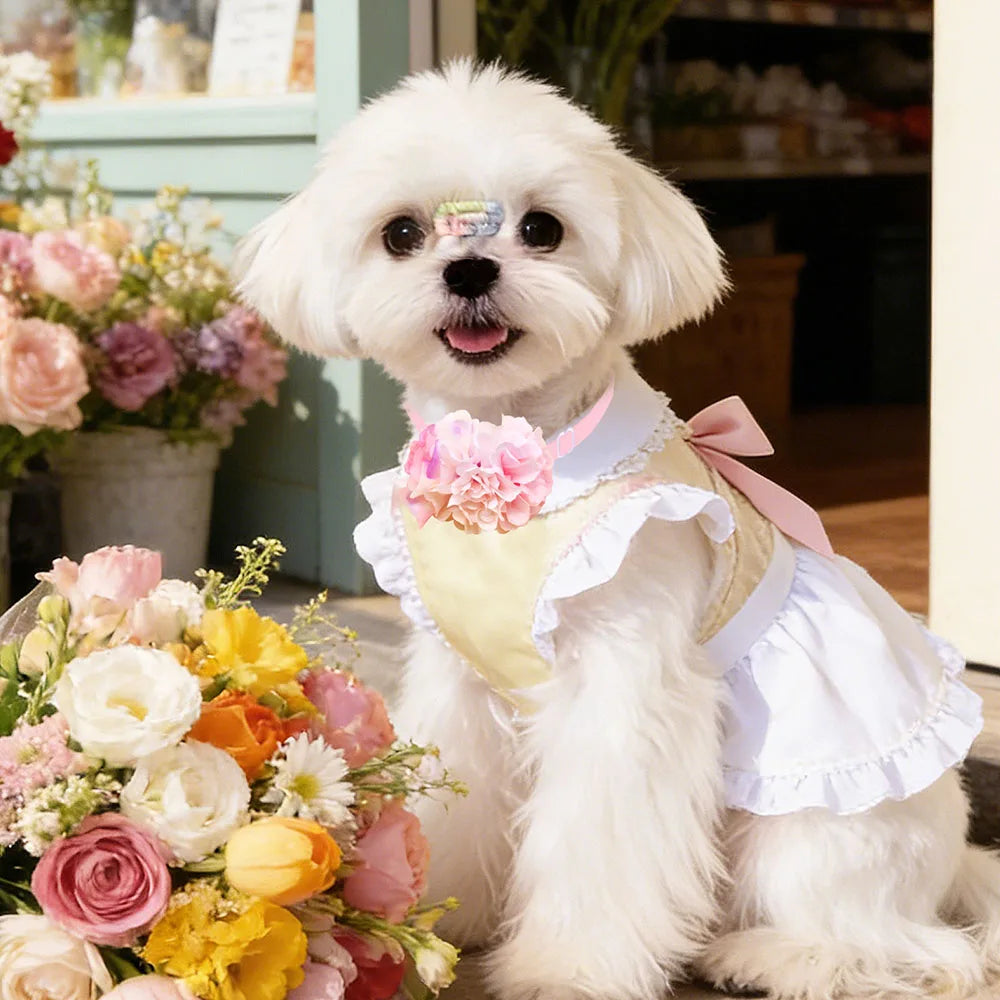 Dog & Cat Bow Ties | 30-Pack Spring Flower Style | Small Pets Wedding & Party Accessories