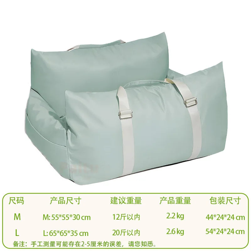 Waterproof Car Pet Seat & Travel Bag | Non-Slip Dog Kennel with Removable Handbag