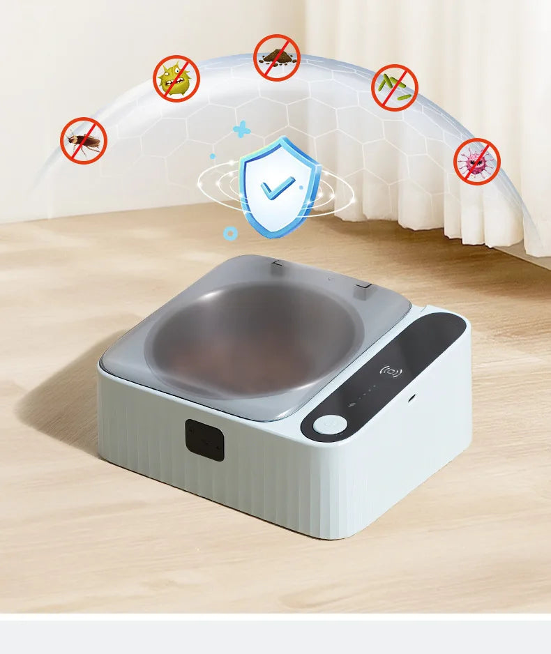 Smart Infrared Auto-Open Cat Bowl | Stainless Steel with Dustproof Lid