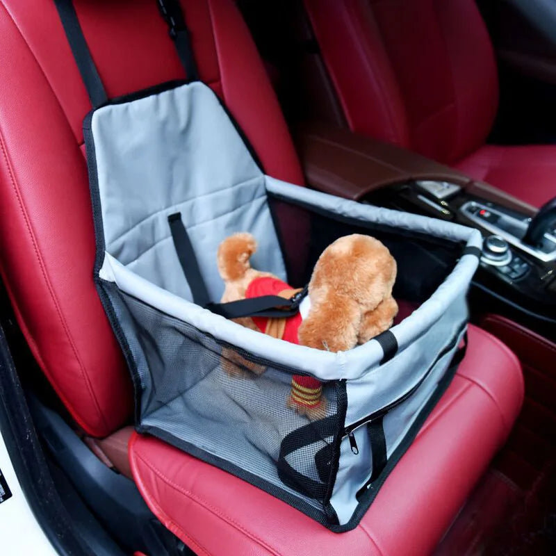 Waterproof Pet Car Seat Carrier & Hammock – Foldable Travel Bag for Small Dogs & Cats