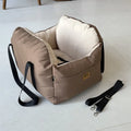 Washable Small Dog Car Seat Booster Bed | Soft Cotton Pet Carrier Nest