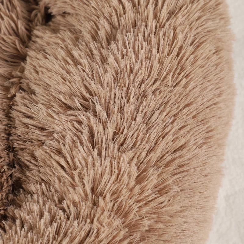 Fluffy Winter Dog Bed – Warm Bolster Sofa Kennel for Small to Large Dogs & Cats