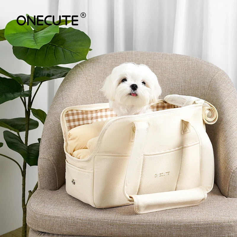 Portable Cotton Pet Carrier Shoulder Bag | Small Dogs & Cats