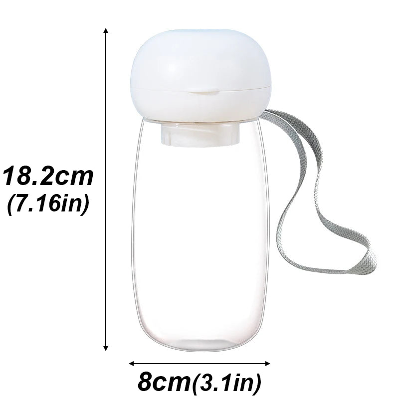 Portable Pet Water Bottle with Lanyard | 300ml & 500ml Dog Travel Dispenser