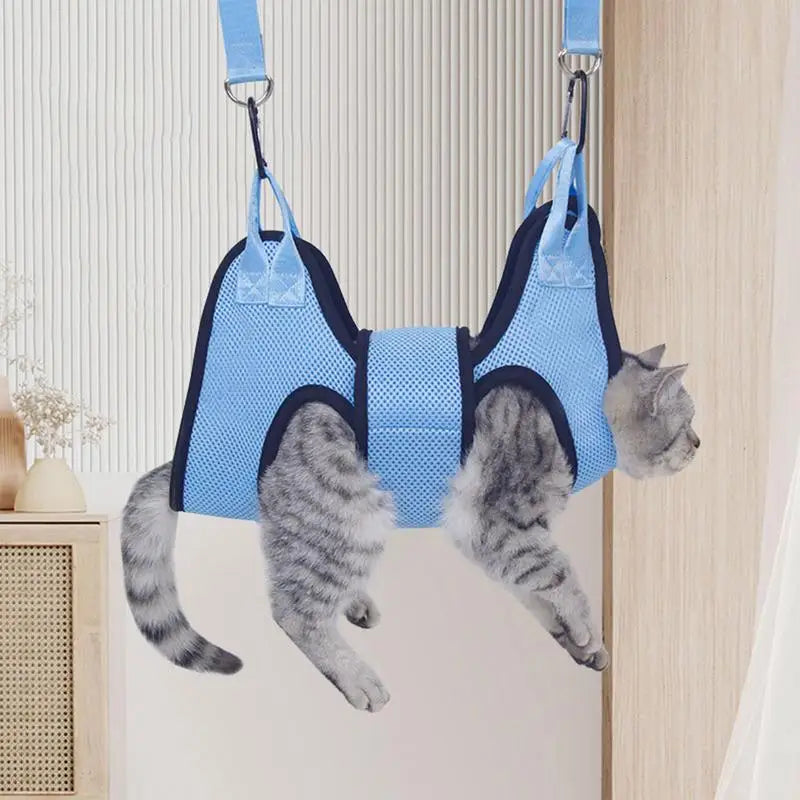 Pet Grooming Hammock with Anti-Scratch Security Strap