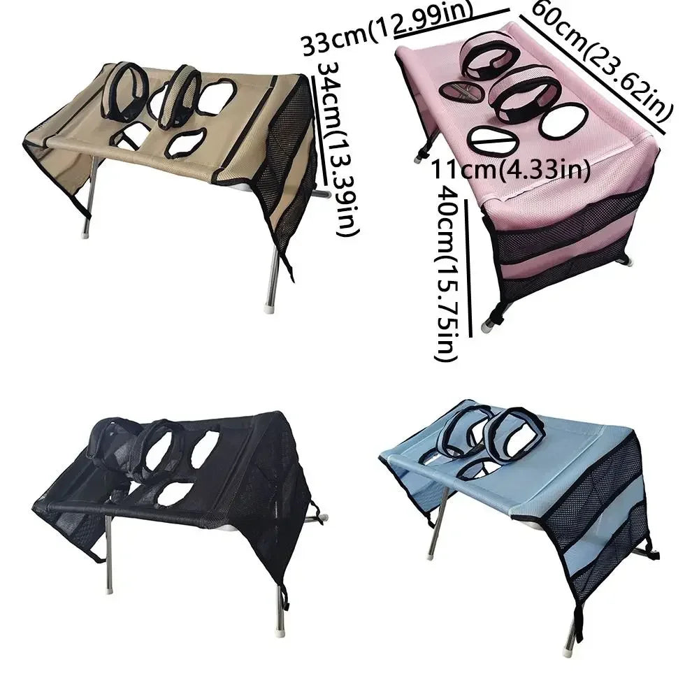 Folding Pet Grooming Hammock with Support Frame