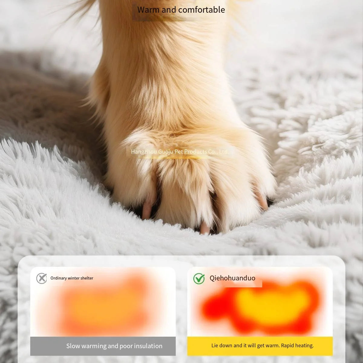 Thickened Winter Pet Bed | Closed Dog House & Cat Shelter with Washable Mattress