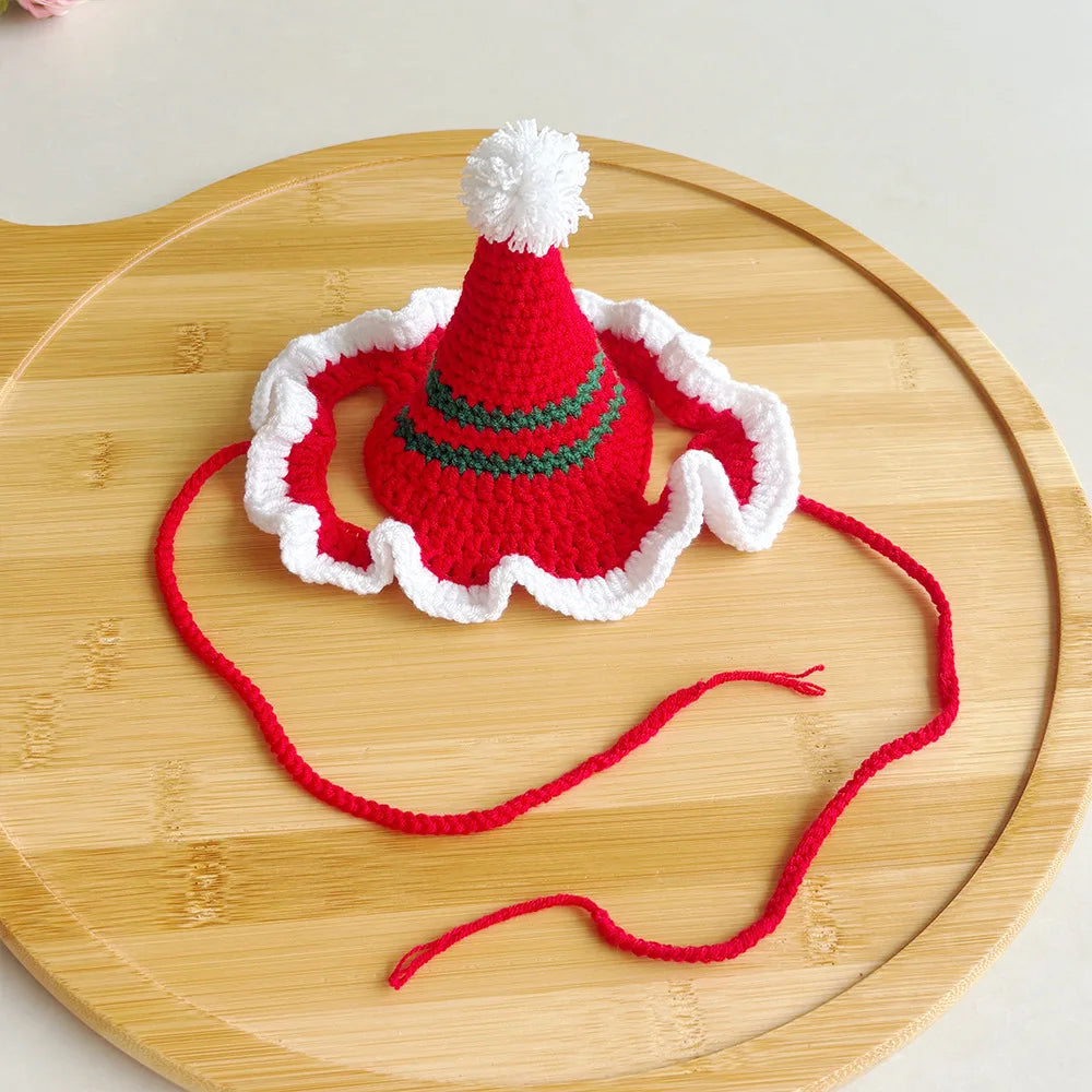 Cat & Dog Christmas Hat and Bow Tie Set