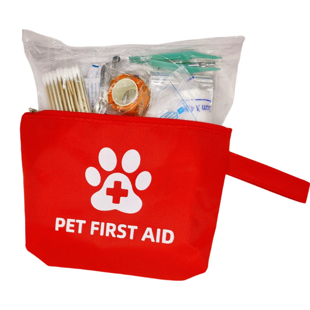 58-Piece Pet First Aid Kit for Dogs & Cats