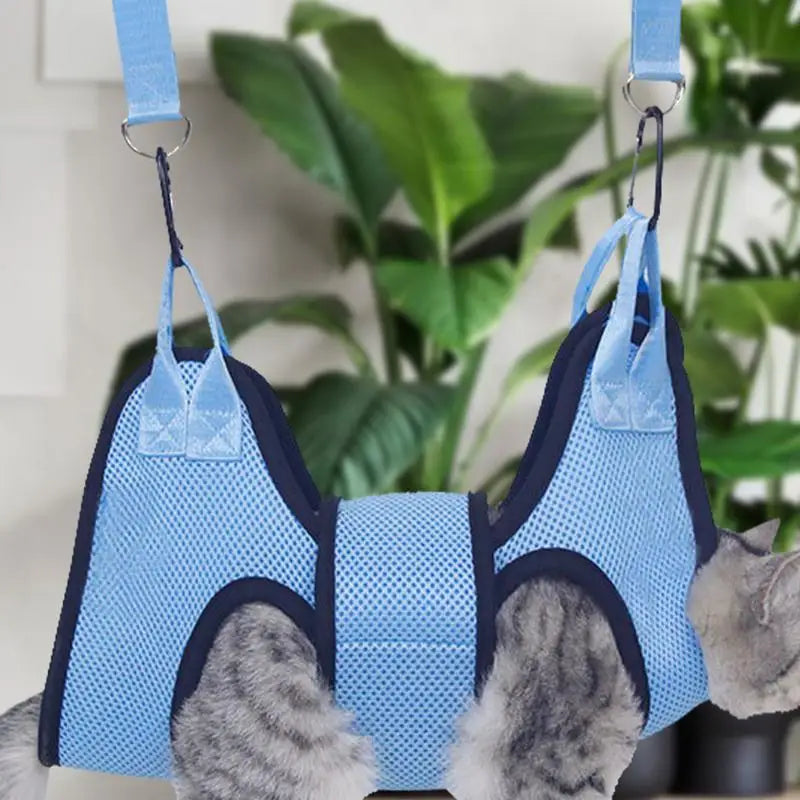 Pet Grooming Hammock with Anti-Scratch Security Strap