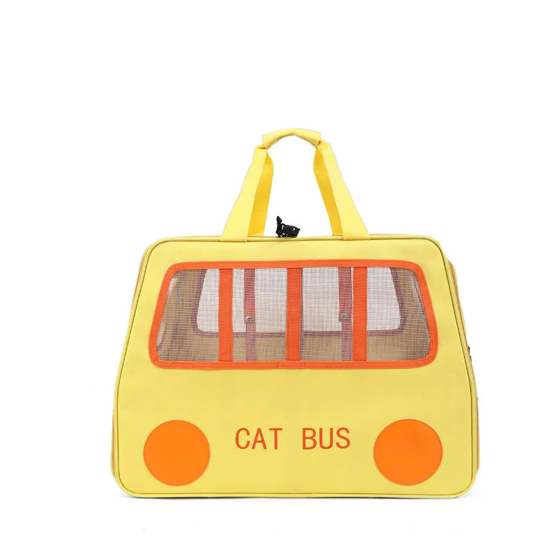 Foldable Portable Pet Stroller Cart | Breathable Zipper Carrier for Cats & Dogs | Travel Tote Bag
